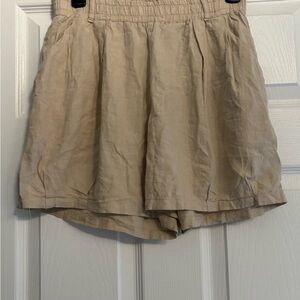 Zara High Waist Beige Shorts